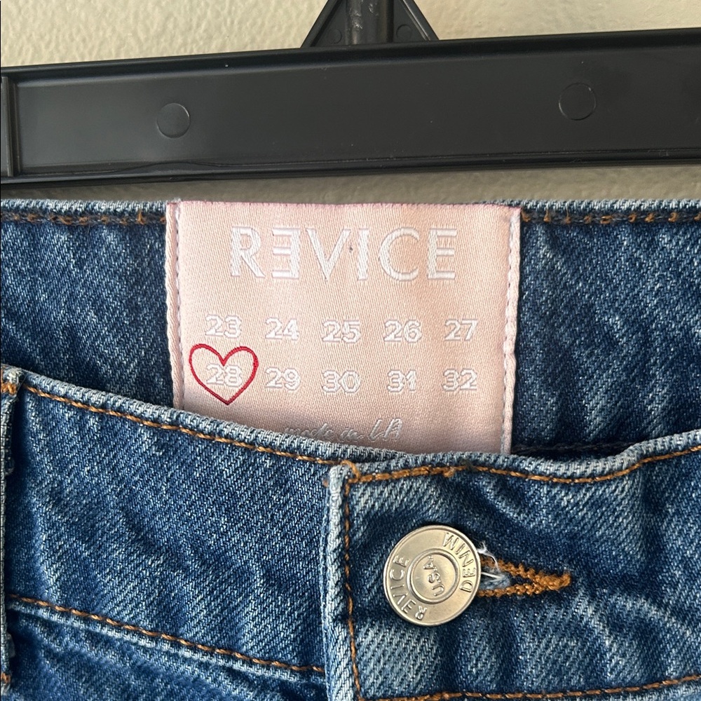 REVICE Blue Patchwork Cropped Jeans - image 2